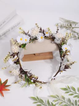 1 Super Sensens Department Simulation Flower Seaside Resort Shooting Headdress Wreath
