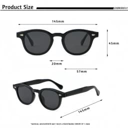 HBK Round Retro Sunglasses Men Fashion Propionic Leg Insertion Sun Glasses Women's Travel Outdoor Travel Driving Beach Eyewear