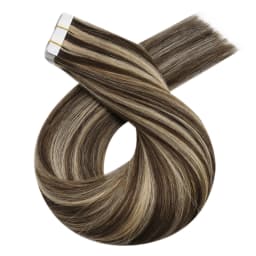 Moresoo Blonde Tape in Hair Extensions Human Hair Natural Straight Seamless Invisible Tape Remy Brazilian Hair for Beauty