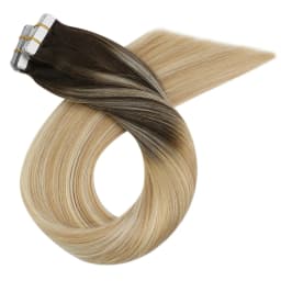Moresoo Blonde Tape in Hair Extensions Human Hair Natural Straight Seamless Invisible Tape Remy Brazilian Hair for Beauty