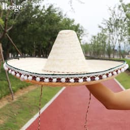 Summer Colorful Wide Brim Mexican Party Hat Sombrero Party Sun Hat Decor Halloween Straw Hats Men