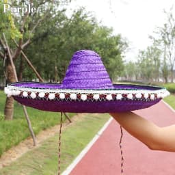 Summer Colorful Wide Brim Mexican Party Hat Sombrero Party Sun Hat Decor Halloween Straw Hats Men