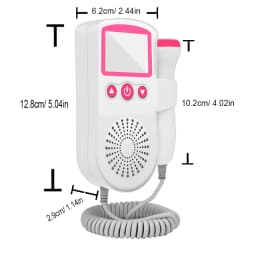 Fetal Doppler Heartbeat Detector for Baby,Fetal Heart Detection Instrument for Prenatal Infants,LCD Backlight Pulse Meter,No Rad