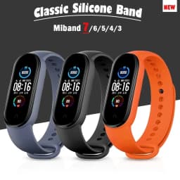 2Pcs Watchband For Mi Band 7 6 5 4 3 Bracelet Xiaomi Mi Band Strap Silicone Sport Replacement Wristband Smartwatch Accessories