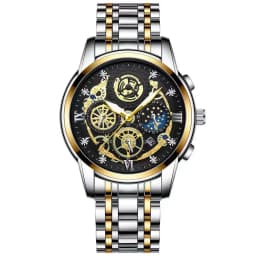 BINBOND Luxury Fashion Casual Quartz Men Watch Stainless Steel Strap Luxury Dial Luminous 30M Waterproof Business Men Wristwatch