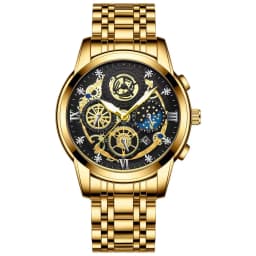 BINBOND Luxury Fashion Casual Quartz Men Watch Stainless Steel Strap Luxury Dial Luminous 30M Waterproof Business Men Wristwatch