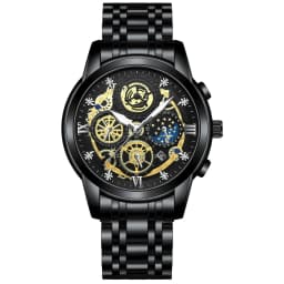BINBOND Luxury Fashion Casual Quartz Men Watch Stainless Steel Strap Luxury Dial Luminous 30M Waterproof Business Men Wristwatch