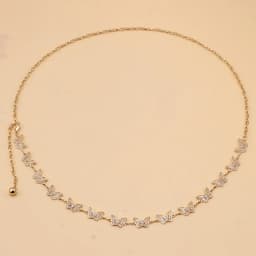 Silver and gold Metal Belly Chain For Women Cute Rhinestone Butterfly Belly Hip Chain Waist Belt For Women