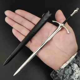 22cm Middangeard Weapon Glamdring Aragorn Narthil Sword Metal Katana Samurai Sword Keychain Ornaments Toy Collections Gifts Toys