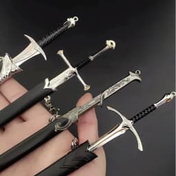 22cm Middangeard Weapon Glamdring Aragorn Narthil Sword Metal Katana Samurai Sword Keychain Ornaments Toy Collections Gifts Toys