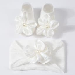 Lovely Pearl Baby Headband Socks Set Cotton Sock Lace Flower Newborn Hair Band Elastic Turban Girl Hair Accessories 0-1 Years