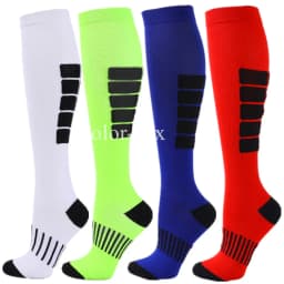 4 Pairs/Pack Compression Socks High Sports Socks for Women Men Running Hiking Edema Diabetes Varicose Veins Socks 20-30mmHg