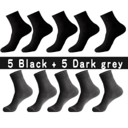 High Quality 10 Pairs/lot Men Bamboo Fiber Socks Breathable Compression Long Socks Business Casual Male Dress Sox Size 38-45