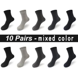 High Quality 10 Pairs/lot Men Bamboo Fiber Socks Breathable Compression Long Socks Business Casual Male Dress Sox Size 38-45