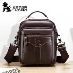 New Handbag Men's Bag Genuine Leather Shoulder Bag Husband Luxury Design Messenger Bag Crossbody Bags for Men