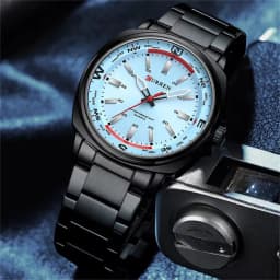 CURREN 8455 Men's Quartz Watch Large Dial Waterproof Stainless Steel Strap Casual Business Elegant Watches for Men Reloj Hombre