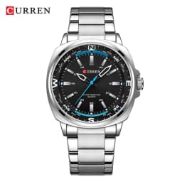 CURREN 8455 Men's Quartz Watch Large Dial Waterproof Stainless Steel Strap Casual Business Elegant Watches for Men Reloj Hombre