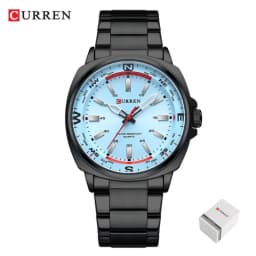 CURREN 8455 Men's Quartz Watch Large Dial Waterproof Stainless Steel Strap Casual Business Elegant Watches for Men Reloj Hombre