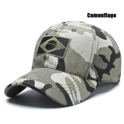 Spring and Autumn New Cotton Embroidered Brazilian Flag Baseball Cap Outdoor Cotton Men and Women Camouflage Sun Hat