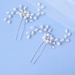 Bride's hair ornament Crystal Women Brid hair comb Pearl comb wedding headdress Silver Color Pearl Crystal Wedding Hair Combs