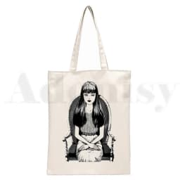 Manga Junji Ito Shintaro Kago Weeaboo Otaku Tote Bag Unisex Canvas Bags Shopping Bags Printed Casual Shoulder Bag Foldable