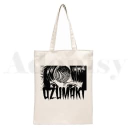 Manga Junji Ito Shintaro Kago Weeaboo Otaku Tote Bag Unisex Canvas Bags Shopping Bags Printed Casual Shoulder Bag Foldable