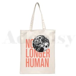 Manga Junji Ito Shintaro Kago Weeaboo Otaku Tote Bag Unisex Canvas Bags Shopping Bags Printed Casual Shoulder Bag Foldable