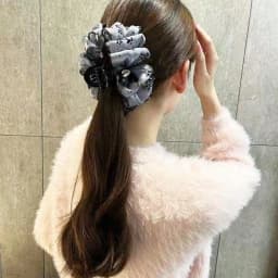 1/2pcs Women's Multi-Color Rhinestone Heart Embellishment Mesh Bow Hair Clip Double-Sided Bubble Grip Clip Fluffy Hair Claw