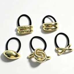 1/5/10pcs High Elastic Hair Ties for Women Premium Irregular Shiny Metal Pendant Hair Rope Fashion Girl Scrunchies