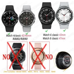 Black Case for Samsung Galaxy Watch 6 Classic 43mm 47mm Protective TPU Cover for Samsung Watch 4 Classic 42mm 46mm Accessories