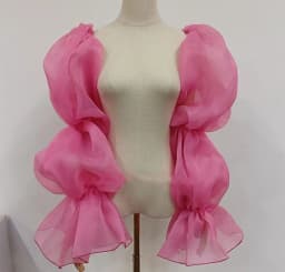 Organza Party Sleeves Formal Gloves Puffy Ruffles Wedding Sleeves Bride Accessory Special Occasion Accessories