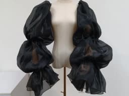 Organza Party Sleeves Formal Gloves Puffy Ruffles Wedding Sleeves Bride Accessory Special Occasion Accessories