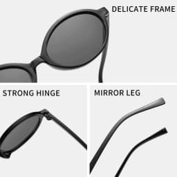 2024 Fashion Trend Oval Sunglasses New Elliptical Small Frame Sunglasses Men and Women UV Protection Ultra Light Sunglasses