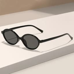 2024 Fashion Trend Oval Sunglasses New Elliptical Small Frame Sunglasses Men and Women UV Protection Ultra Light Sunglasses