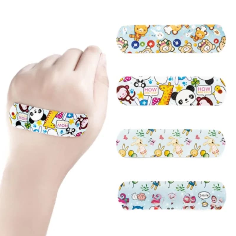100pcs/set Cartoon Band Aid for Children Vaccination Patch Wound Dressing Sticking Plaster First Aid Strips Adhesive Bandages