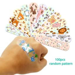 100pcs/set Cartoon Band Aid for Children Vaccination Patch Wound Dressing Sticking Plaster First Aid Strips Adhesive Bandages