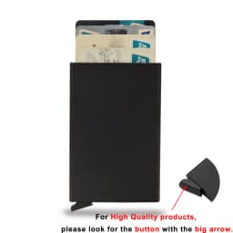 Rfid Card Holder Smart Wallet Cardholder Metal Thin Slim Men Women Wallets Pop Up Minimalist Small Black Mini Case Vallet Walets