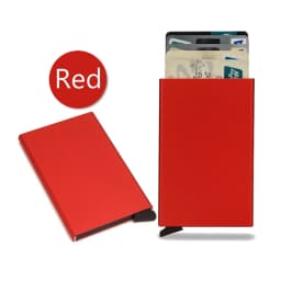 Rfid Card Holder Smart Wallet Cardholder Metal Thin Slim Men Women Wallets Pop Up Minimalist Small Black Mini Case Vallet Walets