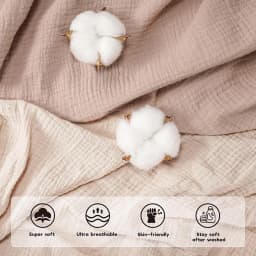 Muslin Toddler Pillowcase 100% Cotton Toddler Pillow Case Cover Soft Breathable Travel Baby Pillow Covers Envelope Closure 2PCS