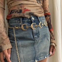 Punk Hip Hop Style All-match Waist chain sun Vintage Metal Womans Belt For Dress Moon High Waist Chain Belt for Women
