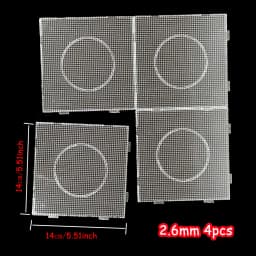 Hama Beads 4pcs 2.6mm  Pegboard Square Multi-Transparent Can Be Used Individually And Also As One Surface One Size 14.5 x 14.5