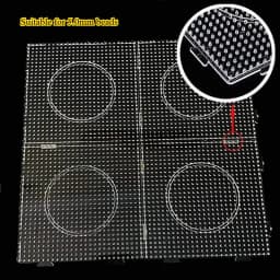 Hama Beads 4pcs 2.6mm  Pegboard Square Multi-Transparent Can Be Used Individually And Also As One Surface One Size 14.5 x 14.5