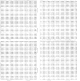 Hama Beads 4pcs 2.6mm  Pegboard Square Multi-Transparent Can Be Used Individually And Also As One Surface One Size 14.5 x 14.5