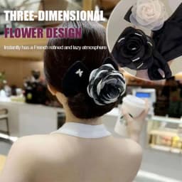 Hair Bun Maker Big Camellia Flower Flexible Donut Bun Lazy Curler Clips French Twist Hair Tie Hair Styling Accessories