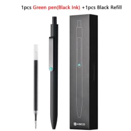 Kaco Midot Gel Pen Luxury Quick Dry 0.5mm Black Signature Stylos With Metal Pen Clip 800M Writing Length Neutral Canetas School