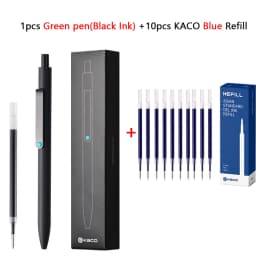 Kaco Midot Gel Pen Luxury Quick Dry 0.5mm Black Signature Stylos With Metal Pen Clip 800M Writing Length Neutral Canetas School
