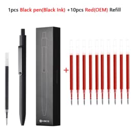 Kaco Midot Gel Pen Luxury Quick Dry 0.5mm Black Signature Stylos With Metal Pen Clip 800M Writing Length Neutral Canetas School