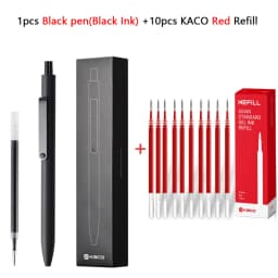 Kaco Midot Gel Pen Luxury Quick Dry 0.5mm Black Signature Stylos With Metal Pen Clip 800M Writing Length Neutral Canetas School