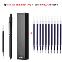 Kaco Midot Gel Pen Luxury Quick Dry 0.5mm Black Signature Stylos With Metal Pen Clip 800M Writing Length Neutral Canetas School