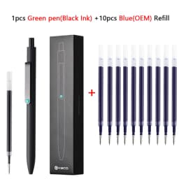 Kaco Midot Gel Pen Luxury Quick Dry 0.5mm Black Signature Stylos With Metal Pen Clip 800M Writing Length Neutral Canetas School